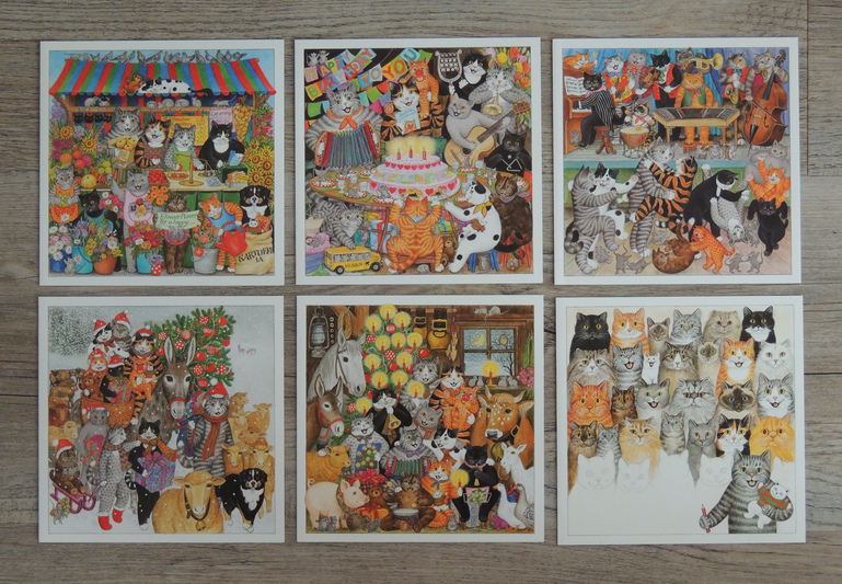 Kartenset aus Katzenzirkus